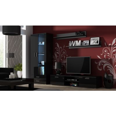 3. TV cabinet SOHO 180 black/gloss black