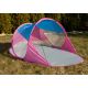 8. SELF-EXPLODING BEACH SCREEN TENT BLUE AND PINK