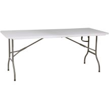 CATERING TABLE FOLDABLE INTO A SUITCASE 180x70CM MAX.100KG WHITE