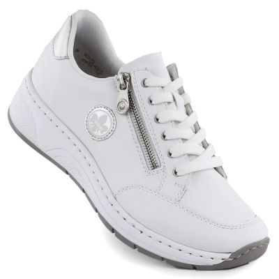 Women's leather shoes, sneakers, white Rieker N6508-80