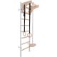 13. WOODEN AND METAL GYMNASTIC WALL BAR WITH WOODEN BAR AND ACCESSORIES BENCHK 211W A204