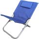 FOLDABLE BEACH CHAIR WITH HEADREST 47X61X58CM NAVY BLUE