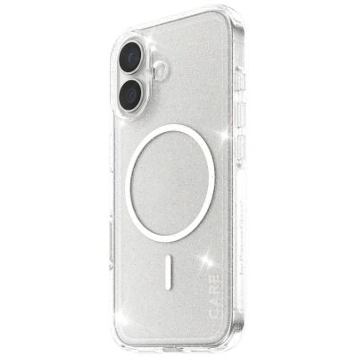 2. CARE by PanzerGlass Flagship Urban Explorer Case w. White MagSafe for iPhone 17 - Clear Glitter