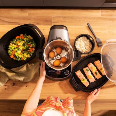 7. Cecotec 04341 Food Processor 1600 W 3.3 L Black, Stainless Steel Built-in Scales