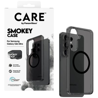 4. CARE by PanzerGlass Urban Explorer Smokey Case w. Black Qi for Samsung Galaxy S26 Ultra - Black