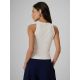2. Women's slim ribbed knit top 4F 4FRSS26TSLEF338-12S
