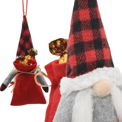 3. DECORATIVE SANTA CLAUS WITH GIFT BAG 20CM GIRL