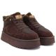 4. Women's leather ankle boots, chocolate platform snow boots, Potocki CA13312