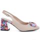 2. Beige decorative heel pumps Vinceza 62278