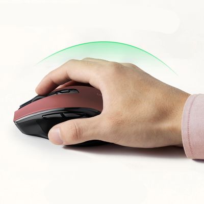 4. Ugreen MU006 wireless optical mouse USB 2.4GHz / Bluetooth 5.0 4000 DPI - red