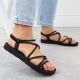3. Women's Roman sandals with zircons, black Filippo DS6884
