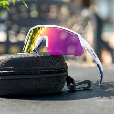 2. Rockbros sports glasses white and blue