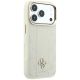 4. Guess Stripe Peony 4G Logo MagSafe Case for iPhone 18 Pro / 17 Pro - Beige