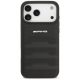 3. AMG Leather Debossed Lines Logo Case for iPhone 17 Pro Max - Black