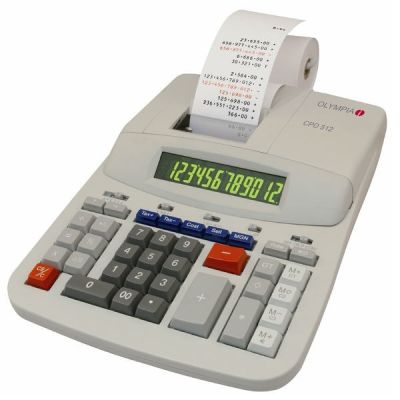 2. Olympia CPD 512 Calculator Desktop Calculator with Printing Function White