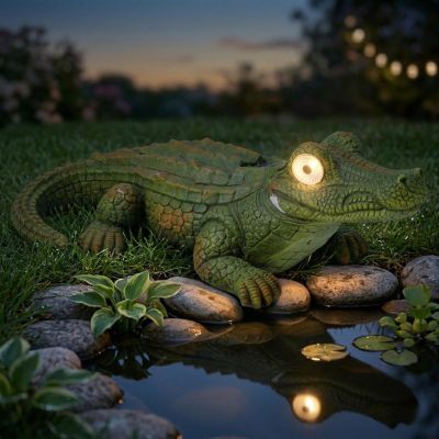 3. SOLAR LAMP SOLAR CROCODILE 52x32x17.5CM