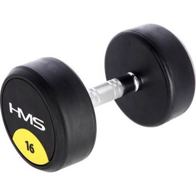 4. Rubber-coated dumbbell 16kg HMS HG PRO 16