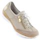Rieker N42F1-60 women's leather slip-on shoes in beige