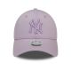 2. New Era 9FORTY NY New York Yankees Women's League Essential Lilac Women's Baseball Cap - 60424627