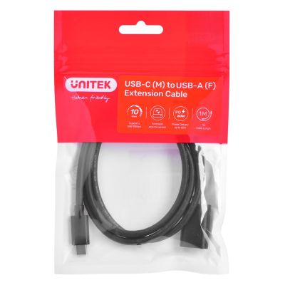 UNITEK ADAPTER CABLE USB-C-USB-A,M/F 10GBPS 60W 1M