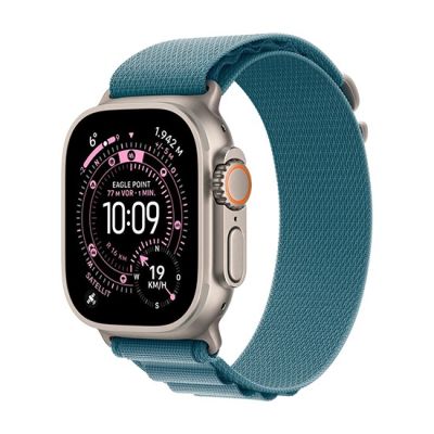 3. Apple Watch Ultra 3 (2025) 5G 49mm Natural Titanium Case with Alpine S Loop - Light Blue