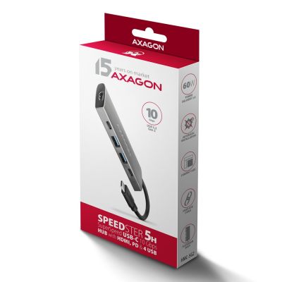 9. AXAGON HMC-5G21 USB-HUB 2x USB-A + 2x USB-C + HDMI 4K/30Hz, USB-C 3.1 - 13cm
