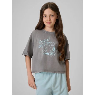 Girls' cotton T-shirt 4F 4FJRSS26TTSHF3983-25S