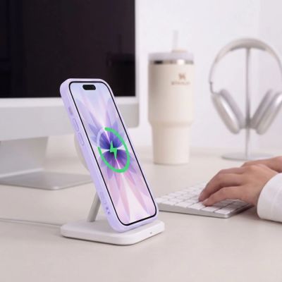 5. Tech-Protect MagPeak MagSafe CC Case for iPhone 17 - Matte Purple