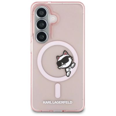 3. Karl Lagerfeld IML Peekaboo Choupette MagSafe Case for Samsung Galaxy S26 - Pink