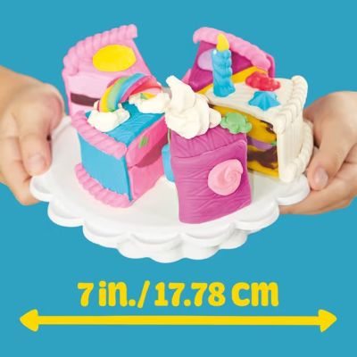 7. Play-Doh Super Slice Cake Play Kitchen Set 624g Multicolored Modeling Clay Play Set