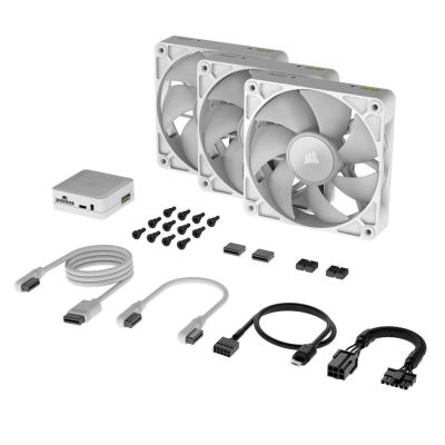 3. Corsair iCUE LINK RX120 RGB Computer Case Fan 12 cm White 3 pcs.