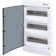 Plastic switchboard PT 36M 3x 12M N+PE IP40 IK07 460x273x68 smoke door white
