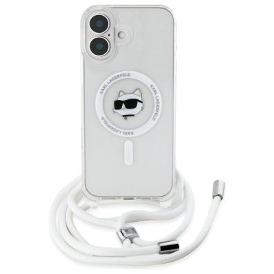 2. Karl Lagerfeld IML Choupette Head & Cord Magsafe iPhone 16 Case - Clear