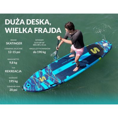3. SUP board SKATINGER Asiaticus 350x89x15 cm Yoga
