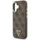 6. Guess 4G Triangle Logo MagSafe Case for iPhone 17 - Brown and Gold