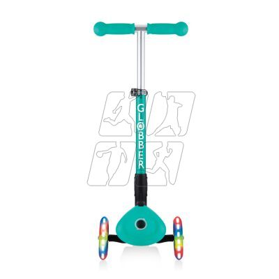 18. 3-wheel scooter Globber Foldable Lights Emerald Green Jr 437-107