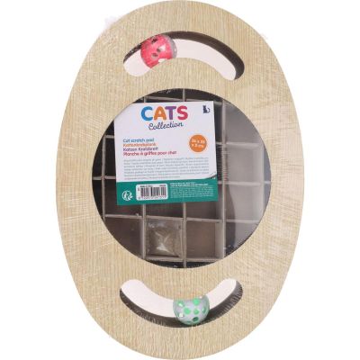 8. SCRATCHING POSTS FOR CAT INTERACTIVE TOY CARDBOARD WOOD BALLS 2 PCS 36X25X5CM