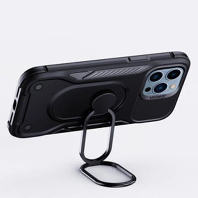 9. Joyroom Dual Hinge case for iPhone 14 Pro armored case with a stand and a ring holder black