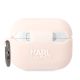 2. Karl Lagerfeld KLAPRUNIKP AirPods Pro cover pink/pink Silicone Karl Head 3D