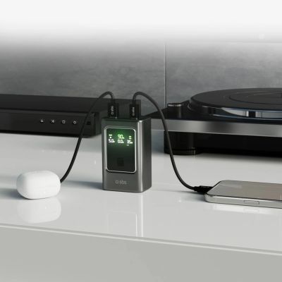 8. Powerbank SBS 10000mAh PD 35W with LCD display - gray
