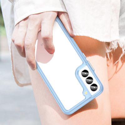 11. Outer Space Case for Samsung Galaxy S23+ cover with a flexible frame blue