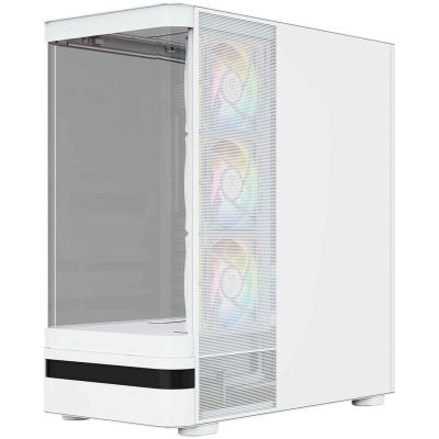 11. MODECOM VOLCANO AQ 100 ARGB MIDI CASE WHITE
