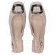 5. Leather pumps with block strap, beige, Filippo DP6183