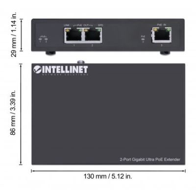 4. Intellinet 561600 Network Extender Network Transmitter Black 10, 100, 1000 Mbit/s