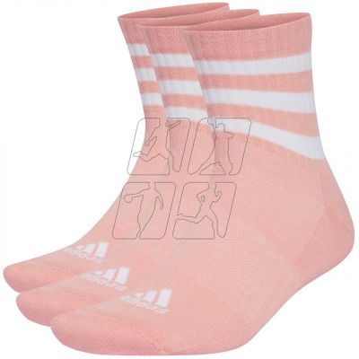 2. adidas 3-Stripes Cushioned Sportswear Mid-Cut Pairs socks IZ0126