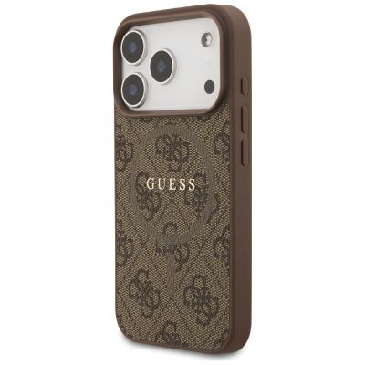 2. Guess 4G Ring Classic Logo MagSafe Case for iPhone 17 Pro - Brown