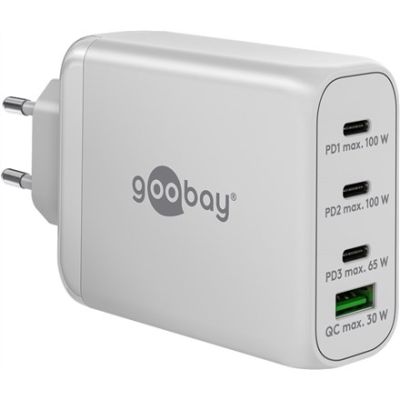 6. Goobay 65556 Mobile Charger Laptop, Smartphone White AC Fast Charging Internal