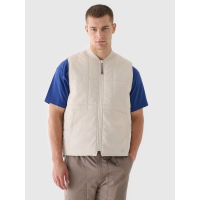 6. Men's down vest with stand-up collar 4F 4FRAW24TVESM171-12S