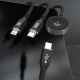 5. Apple Watch Dudao A12Max+ PD 100W 3in1 Charger Cable: USB-C Lightning 1.2m - Black