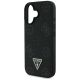 6. Guess Grained Hot Stamp Peony Triangle Logo MagSafe Case for iPhone 16 - Black